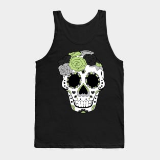 Agender Pride - Sugarskull Dia De los Muertos Tank Top